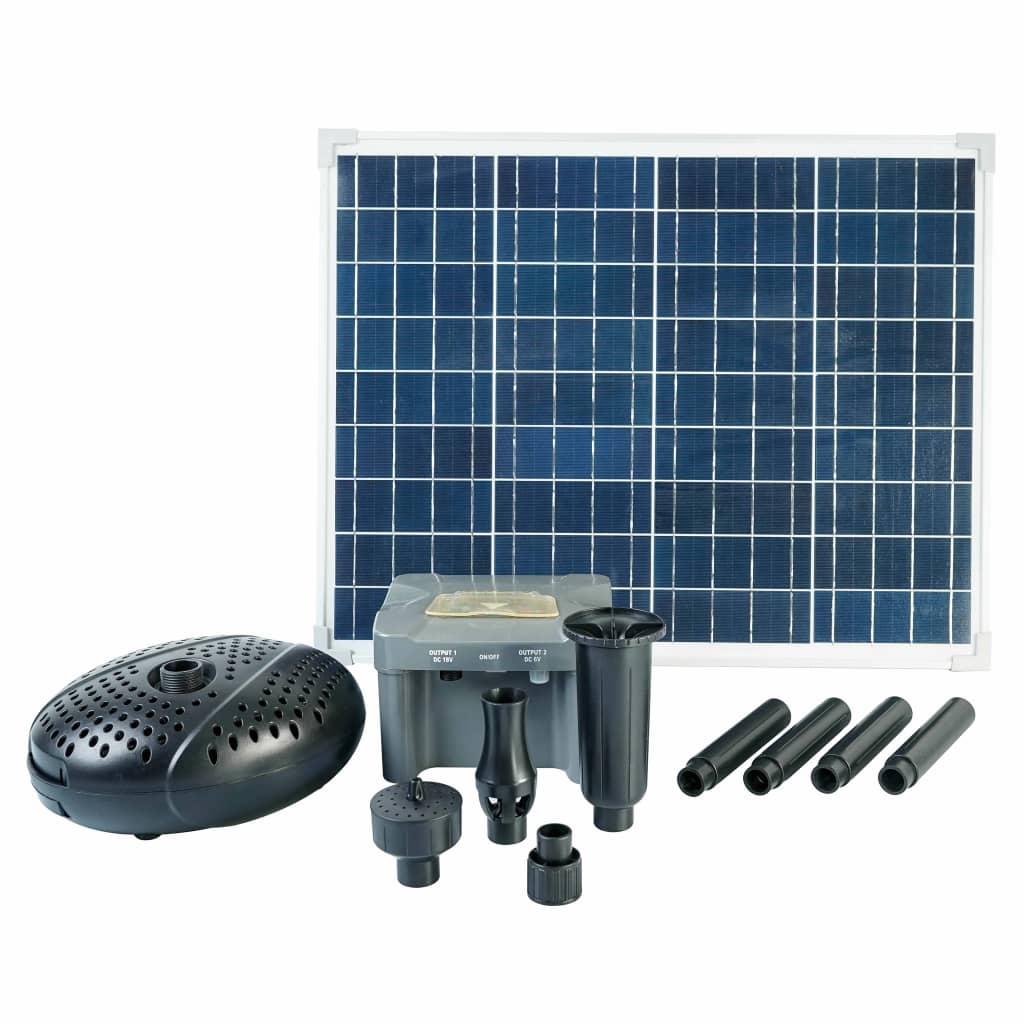 Ubbink Conjunto SolarMax 2500 con panel solar, bomba y batería