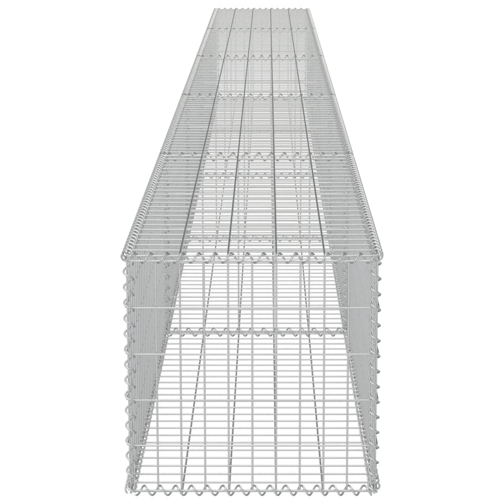 vidaXL Muro de gaviones con cubiertas acero galvanizado 600x50x50 cm