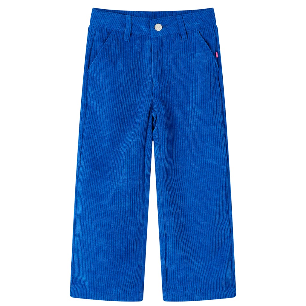 Pantalón infantil pana azul cobalto 128