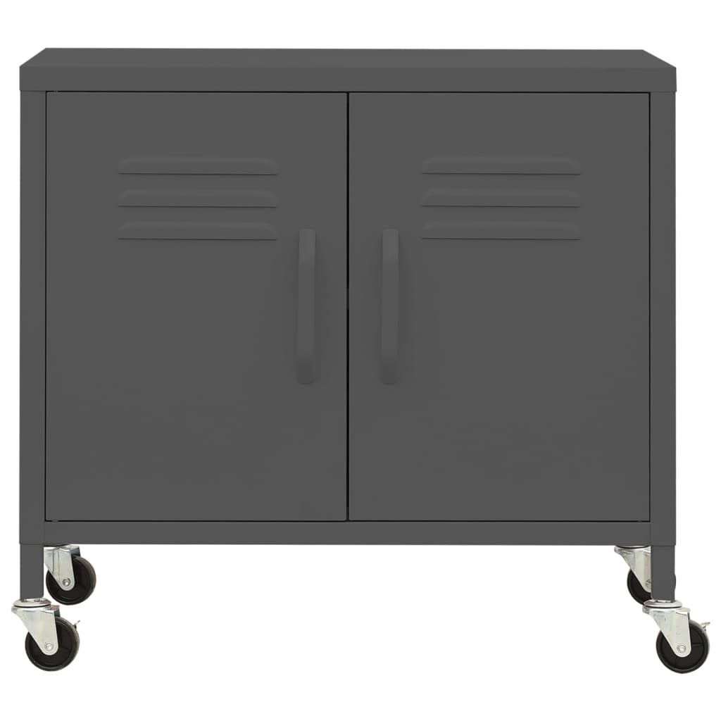 vidaXL Armario de almacenamiento acero gris antracita 60x35x56 cm