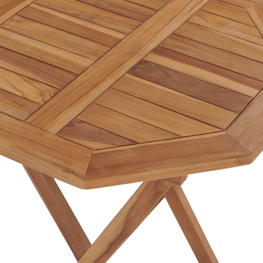 vidaXL Mesa plegable de jardín madera maciza de teca 60x60x75 cm