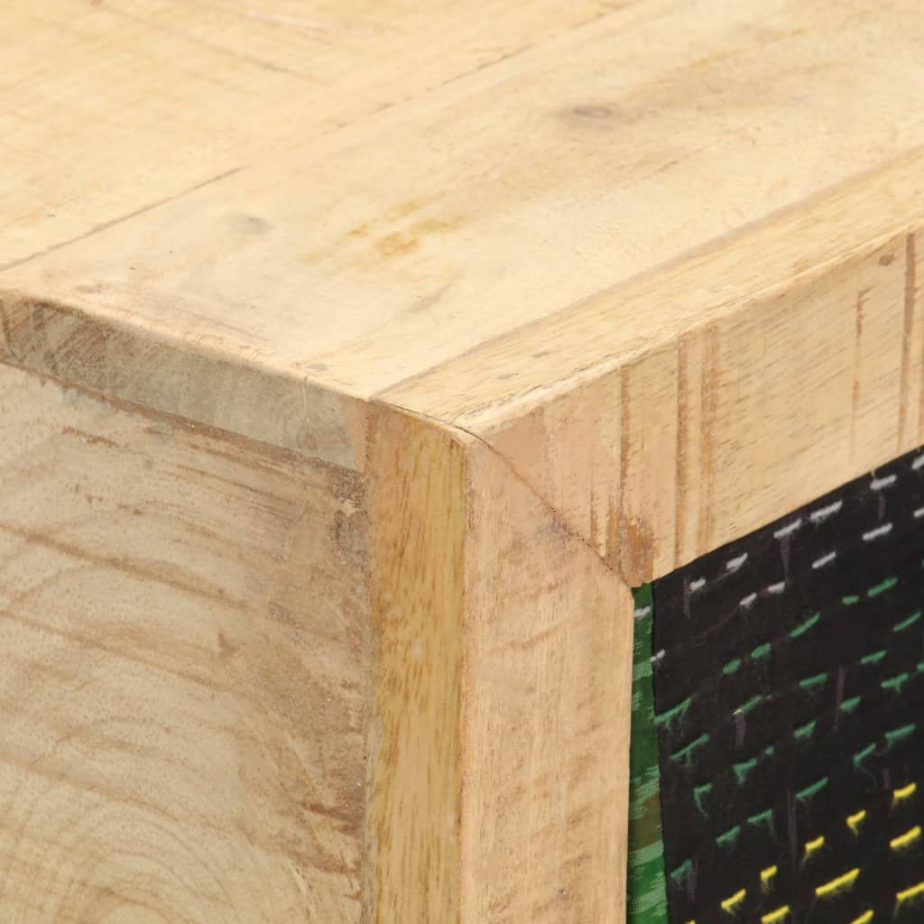 vidaXL Aparador estilo patchwork de madera maciza mango 70x35x75 cm