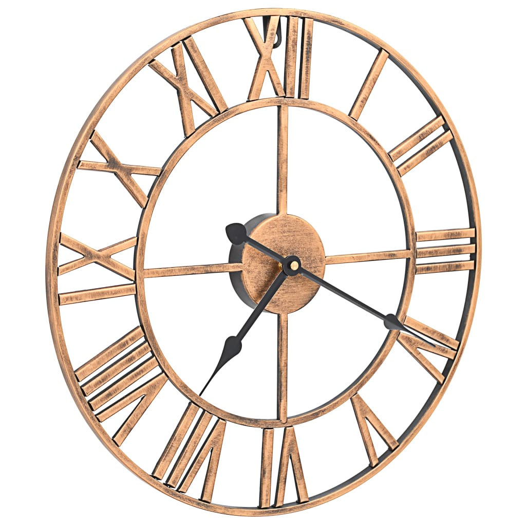 vidaXL Reloj de pared de metal dorado 40 cm