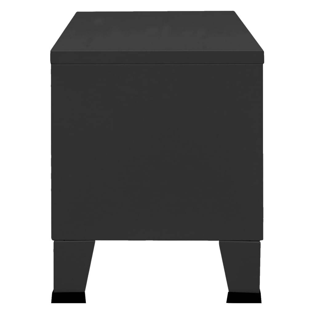 vidaXL Mueble de TV industrial metal negro 105x35x42 cm