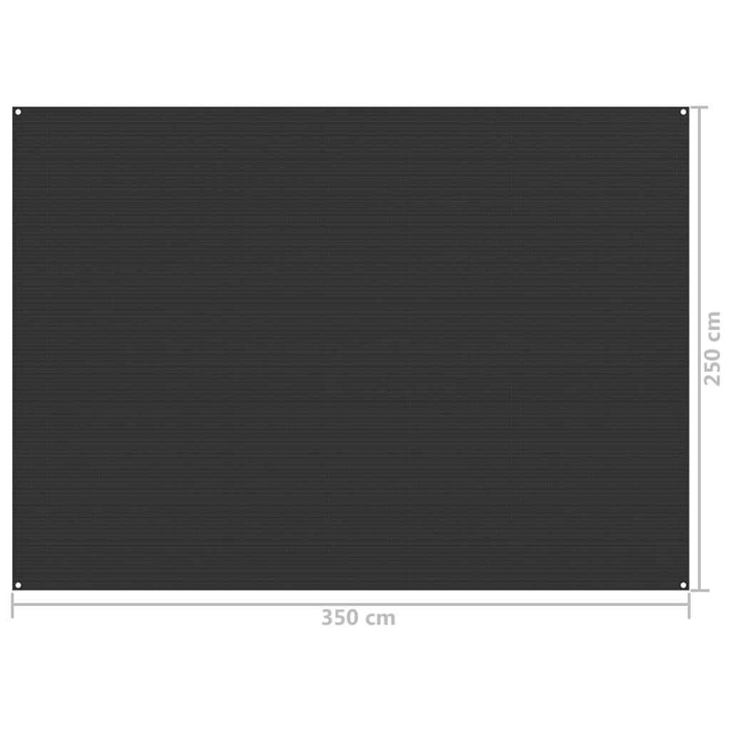 vidaXL Alfombra de tienda de campaña gris antracita 250x350 cm
