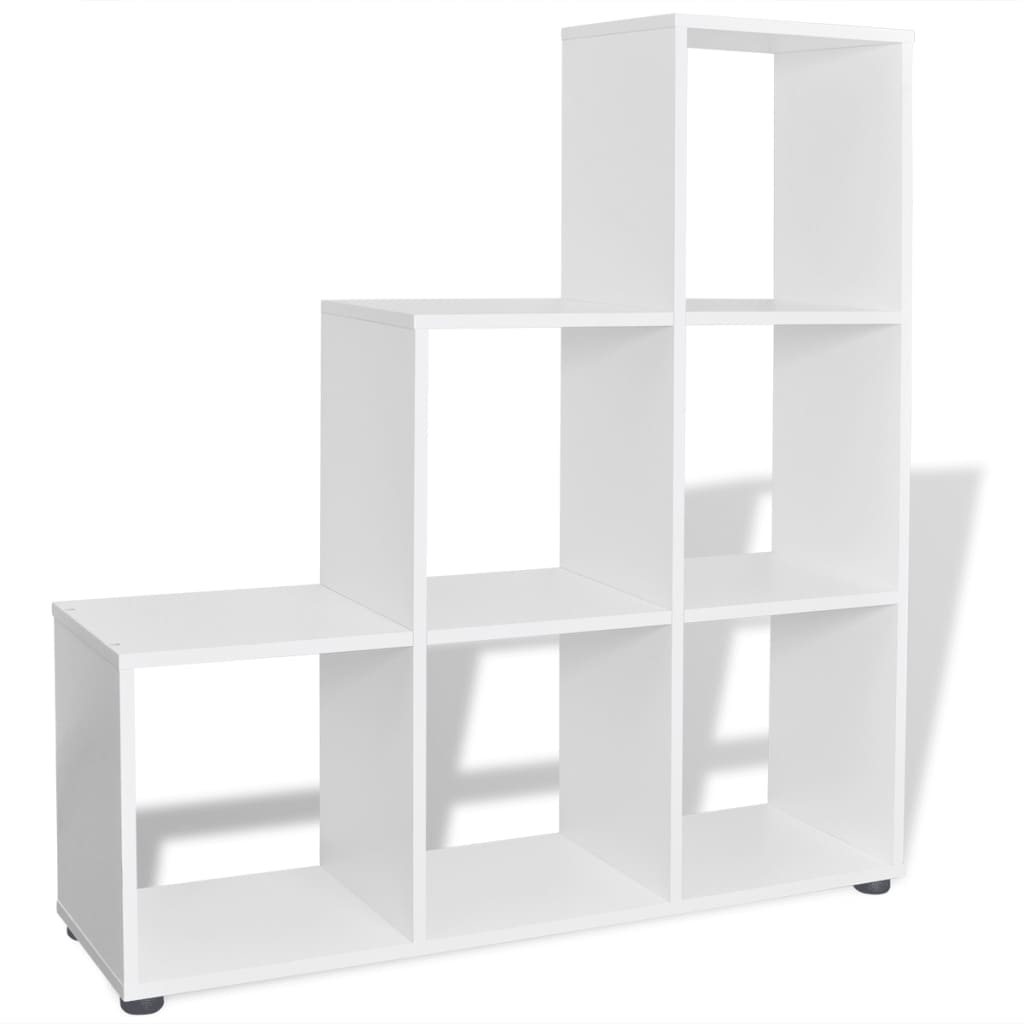 242552 vidaXL Staircase Bookcase/Display Shelf 107 cm White