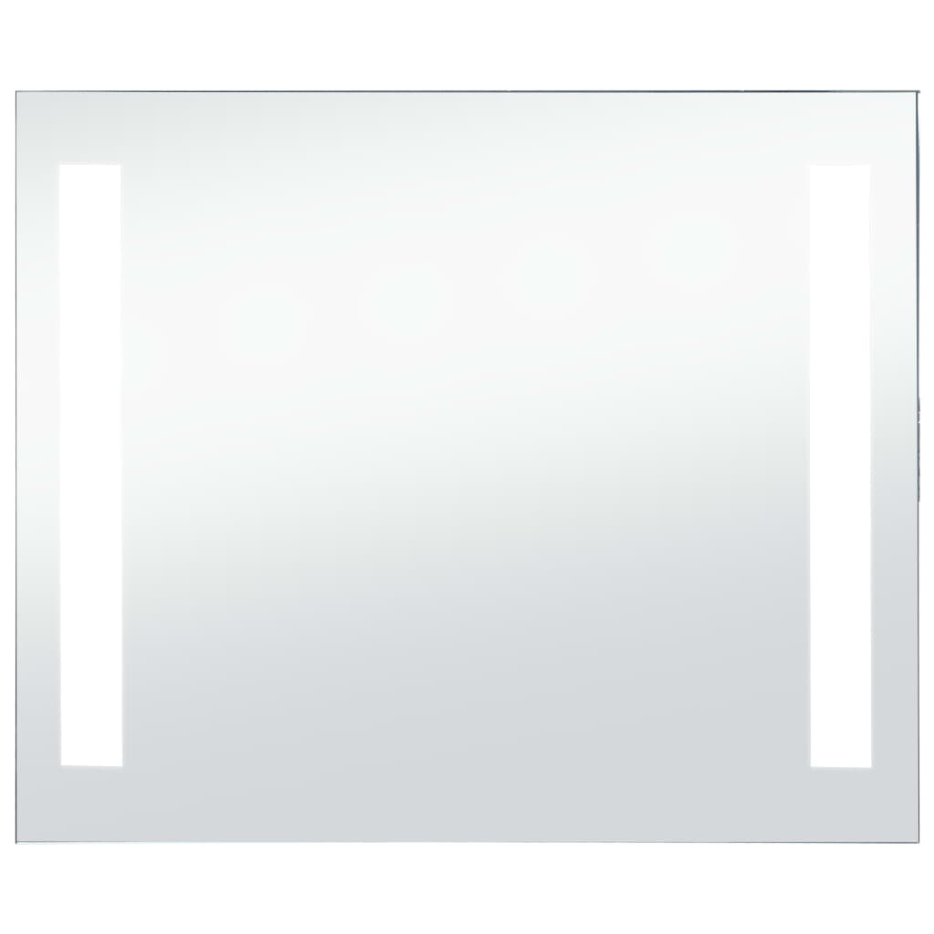 vidaXL Espejo de pared de baño con LED 60x50 cm