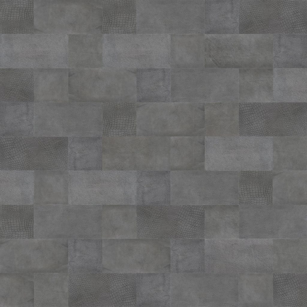 WallArt Paneles de pared de cuero Jordan gris azulado 32 piezas