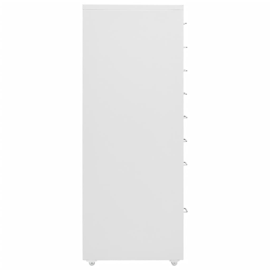 vidaXL Armario archivador móvil metal gris 28x41x109 cm