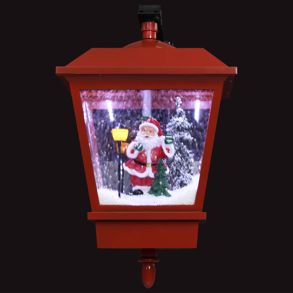 vidaXL Lámpara de pared de Navidad LED y Papa Noel rojo 40x27x45 cm