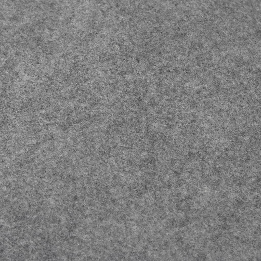 vidaXL Tapiz de suelo piscina geotextil de poliéster gris claro Ø366cm