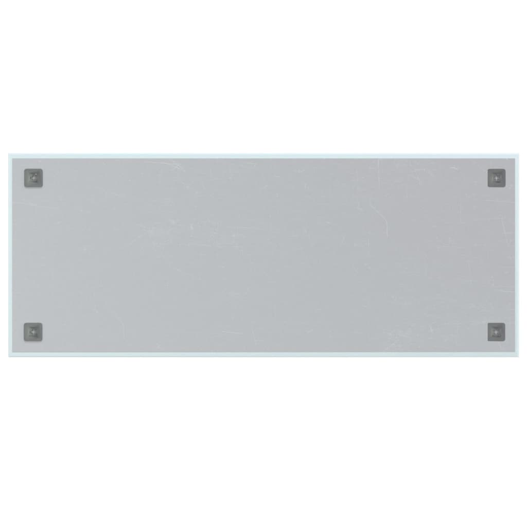 vidaXL Pizarra magnética de pared vidrio templado blanco 100x40 cm