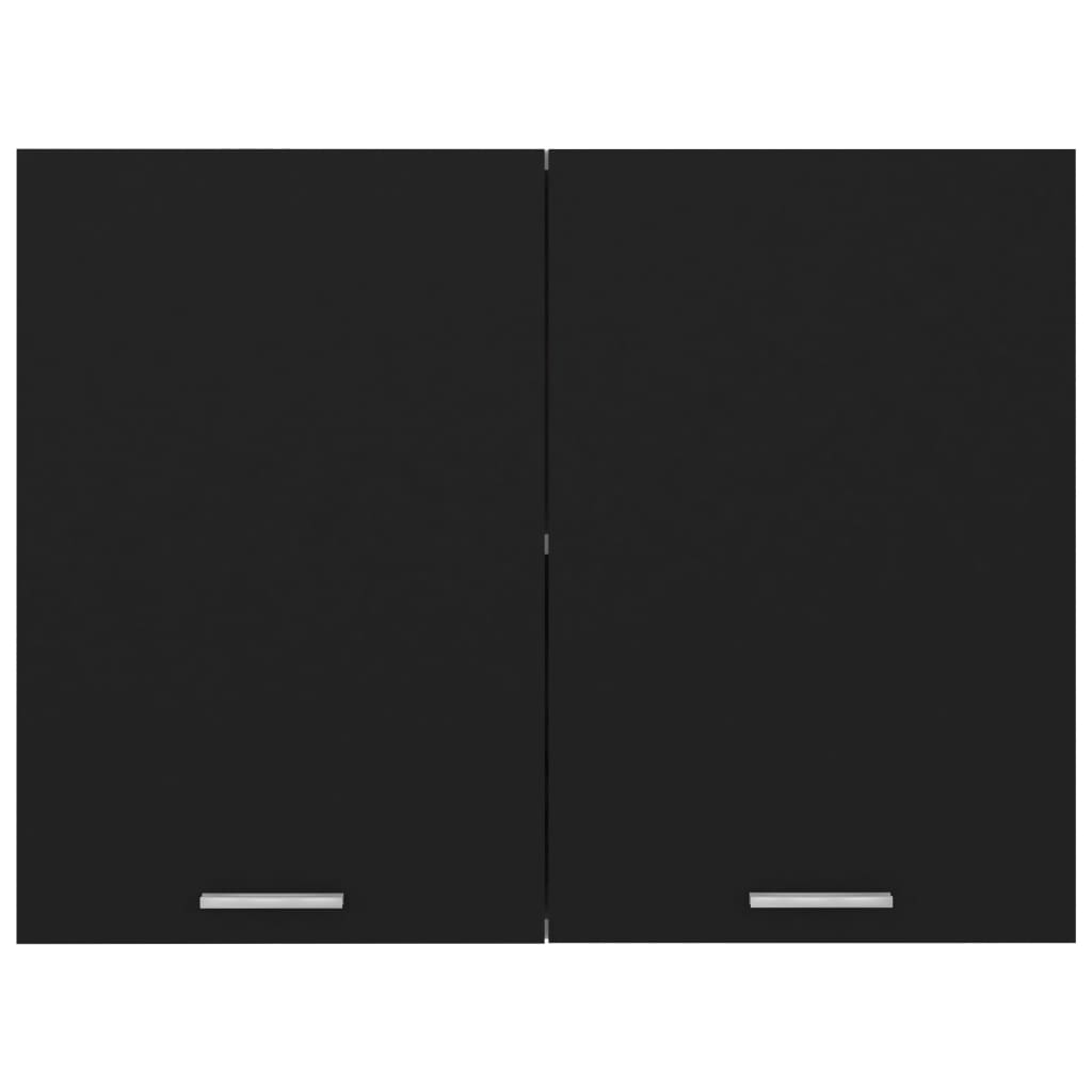 vidaXL Armario colgante de cocina contrachapada negro 80x31x60 cm
