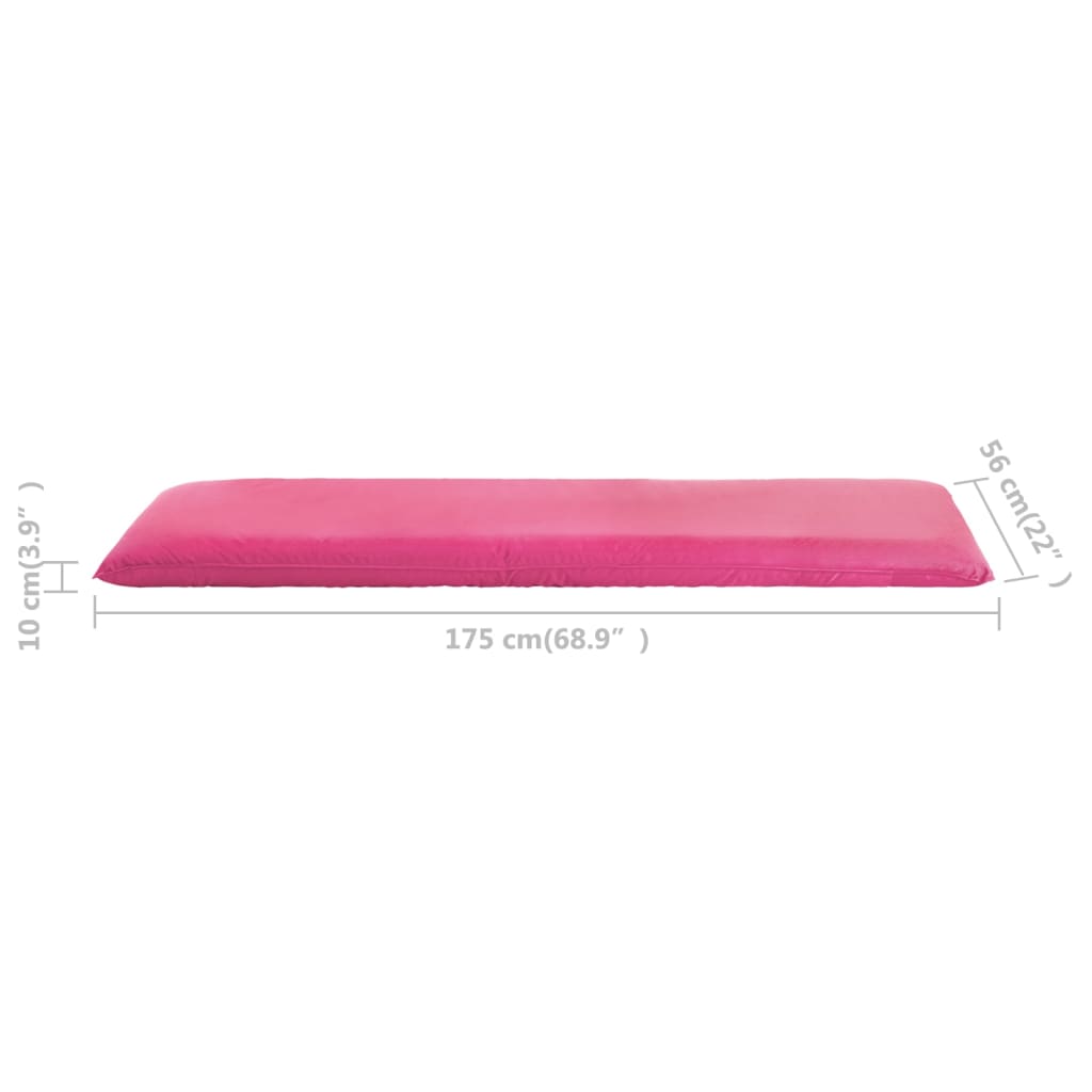 vidaXL Tumbona plegable de tela Oxford rosa
