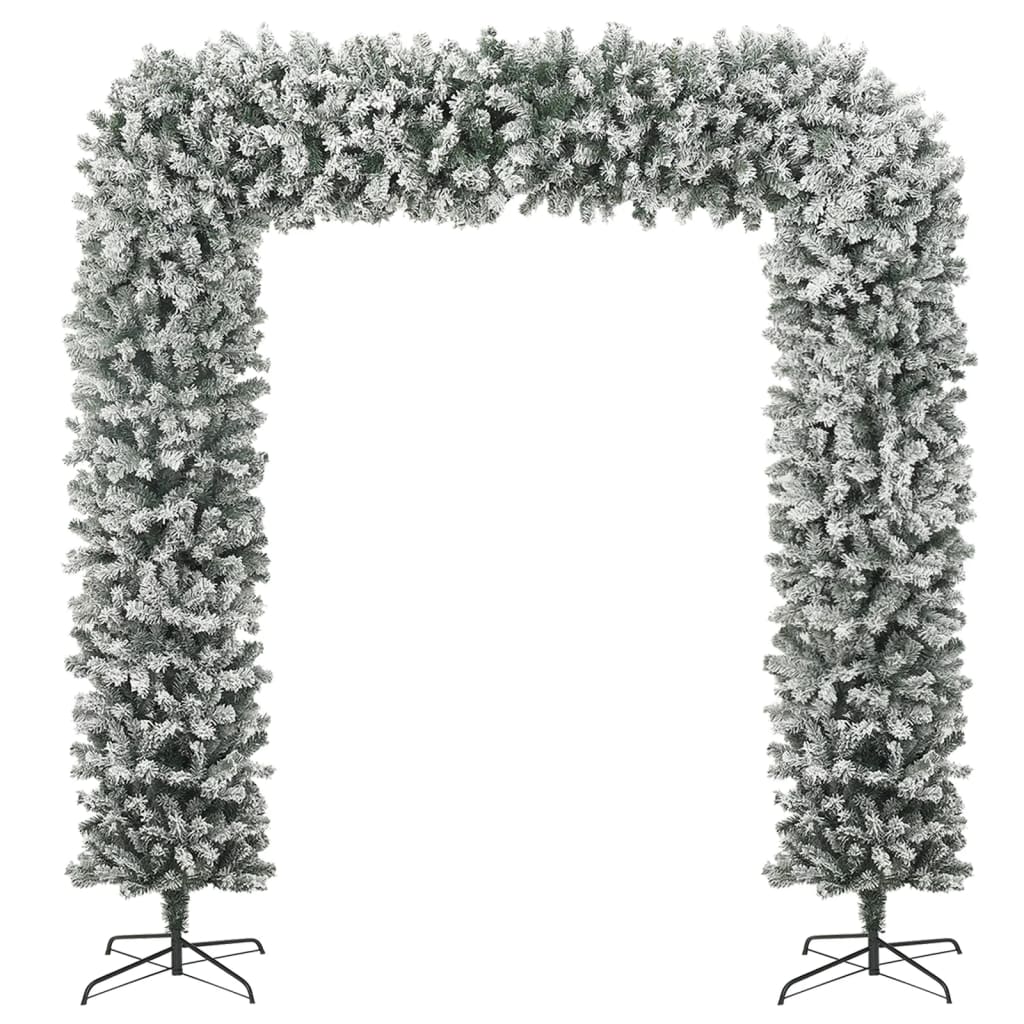 vidaXL Arco de navidad con aspecto nevado 240 cm
