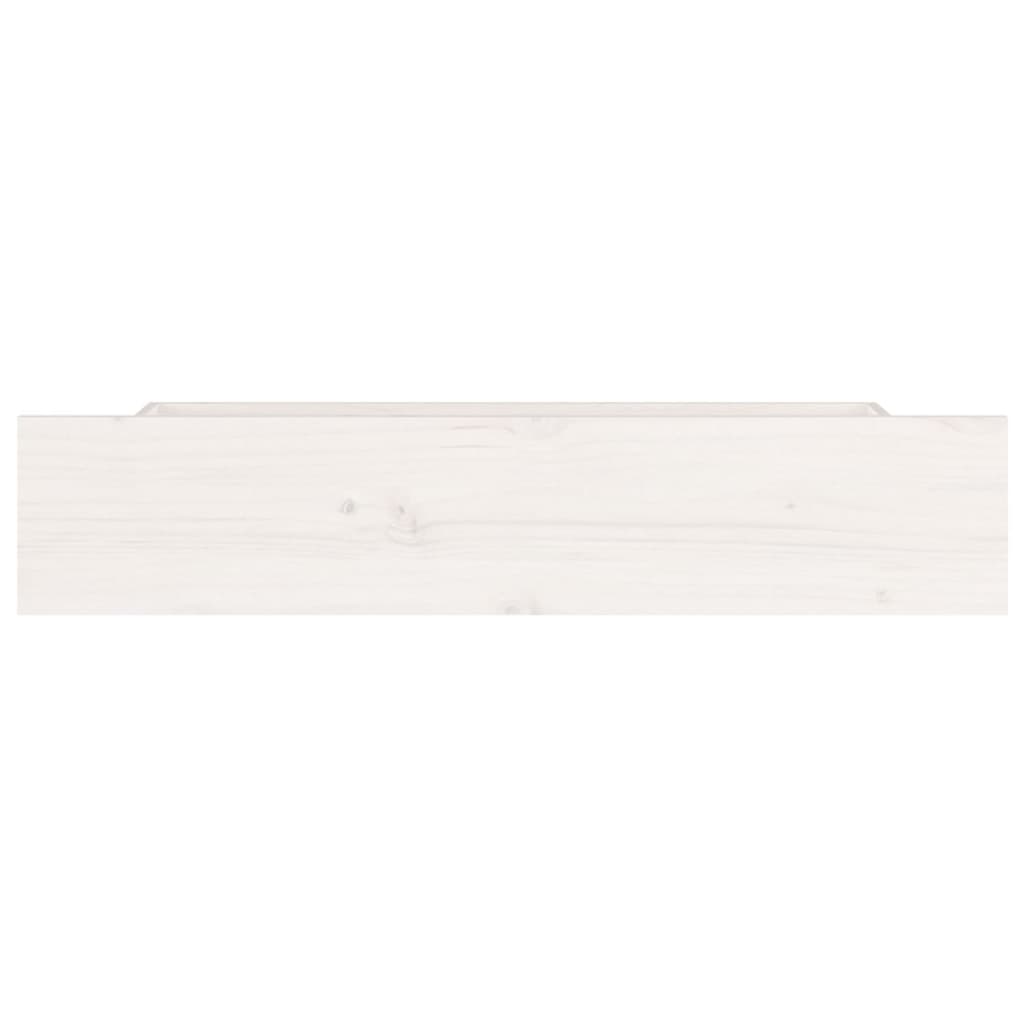vidaXL Cajones de cama 4 unidades madera maciza de pino blanco
