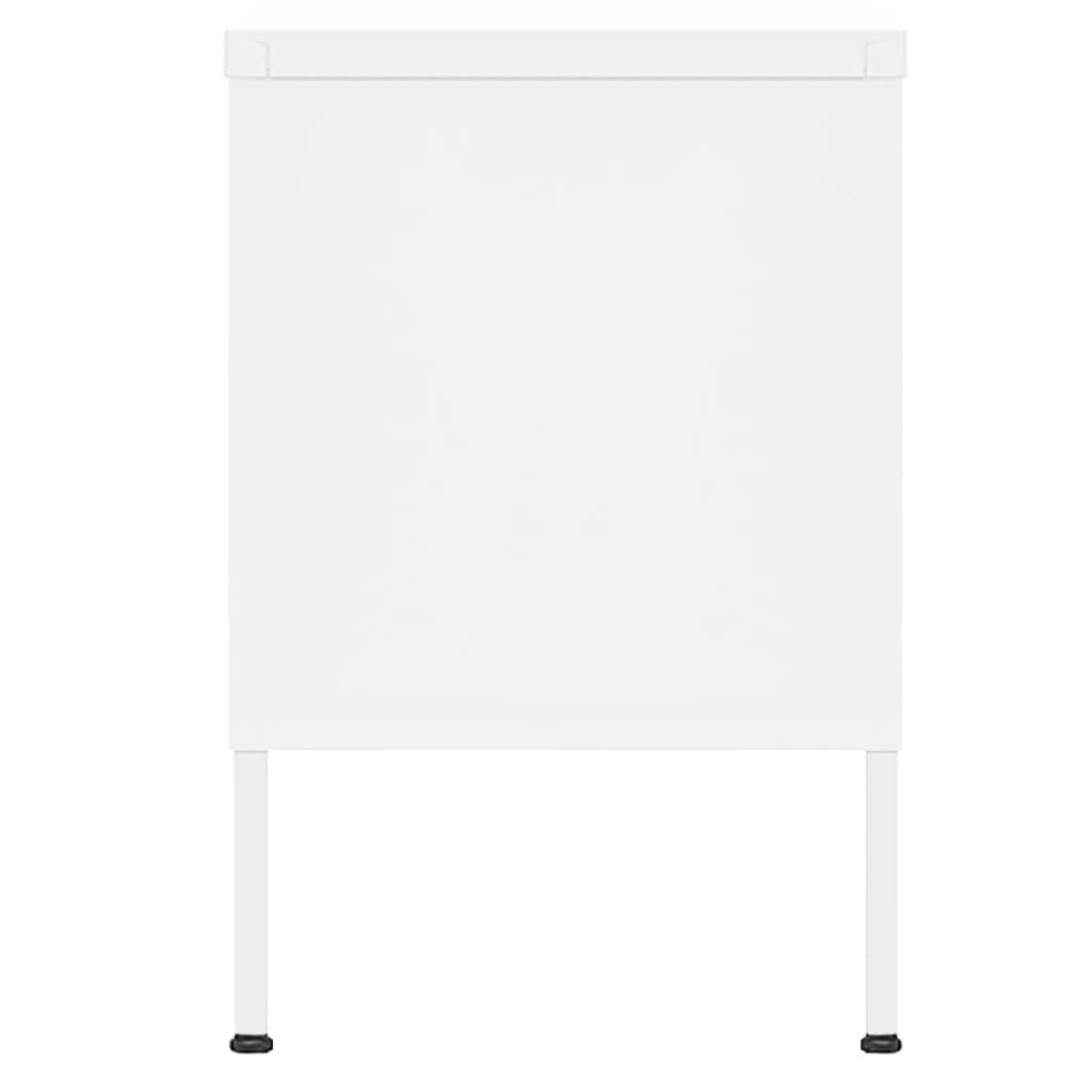 vidaXL Mueble para TV de acero blanco 105x35x50 cm