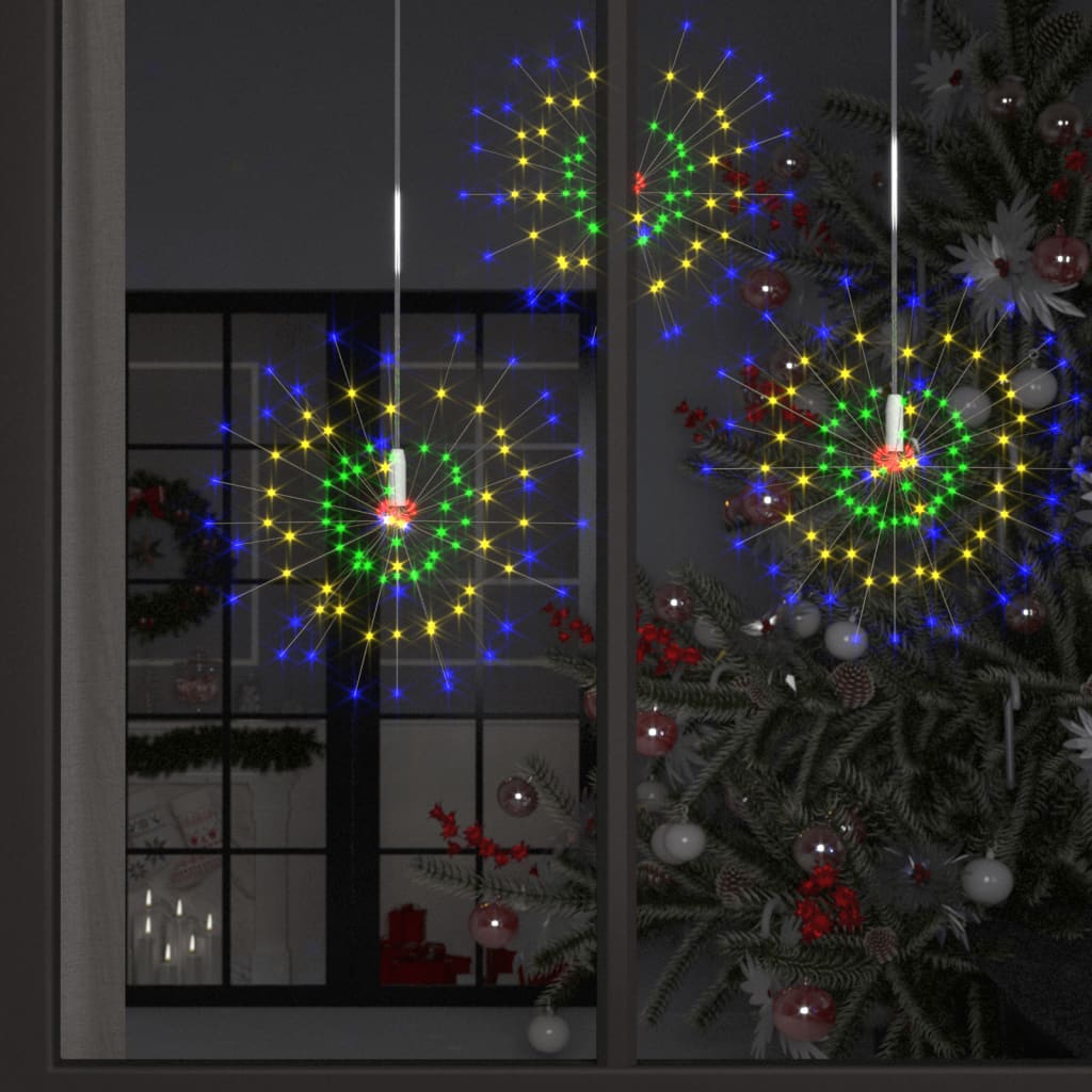 vidaXL Luces de petardo de navidad exterior 10 uds multicolor 1400 LED