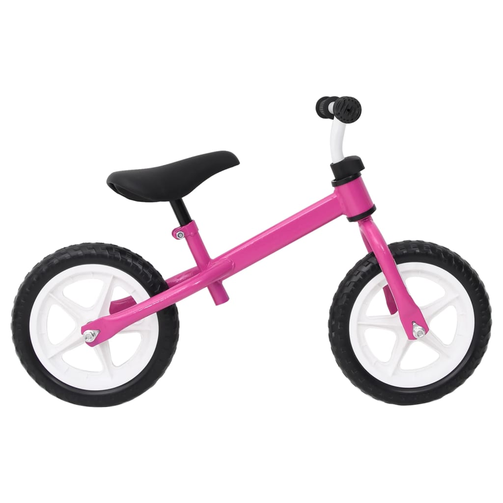 vidaXL Bicicleta sin pedales 9,5 pulgadas rosa