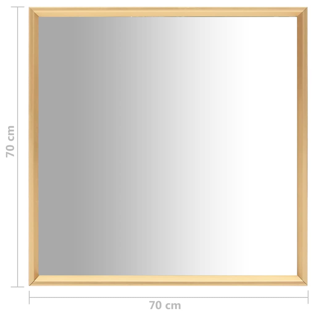 vidaXL Espejo dorado 70x70 cm