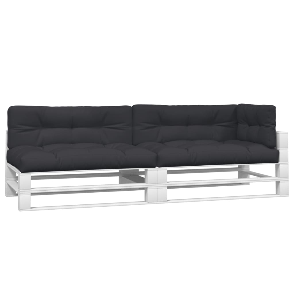 vidaXL Cojines para sofá de palets 5 unidades tela negro