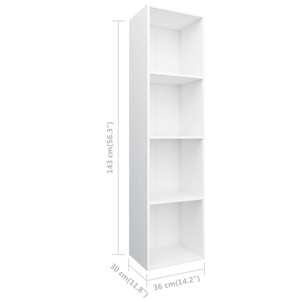 vidaXL Estantería de libros/mueble TV madera contrachapada 36x30x143cm
