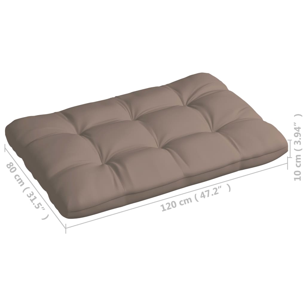 vidaXL Cojines para sofá de palets 7 piezas gris taupé