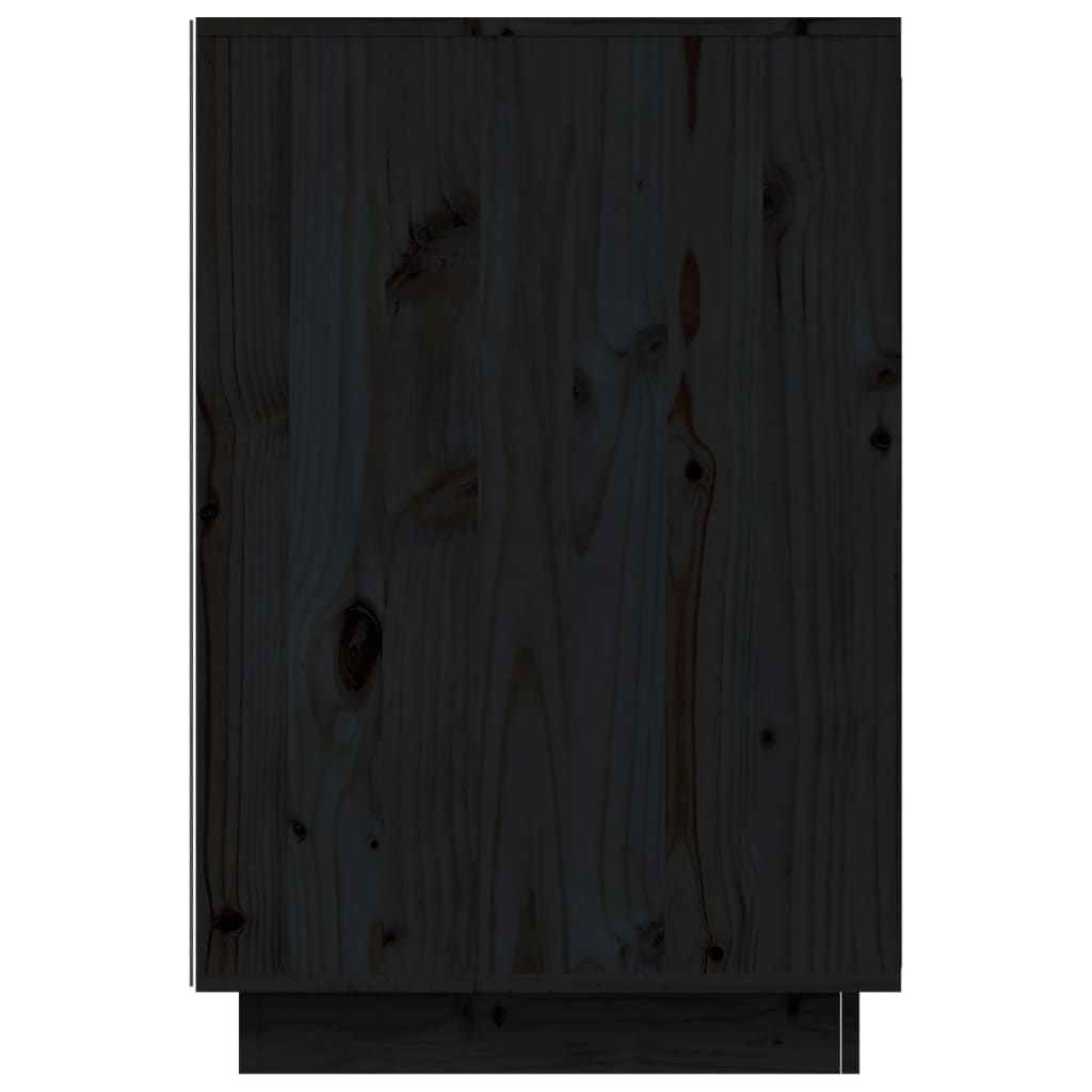 vidaXL Escritorio madera maciza de pino negro 140x50x75 cm