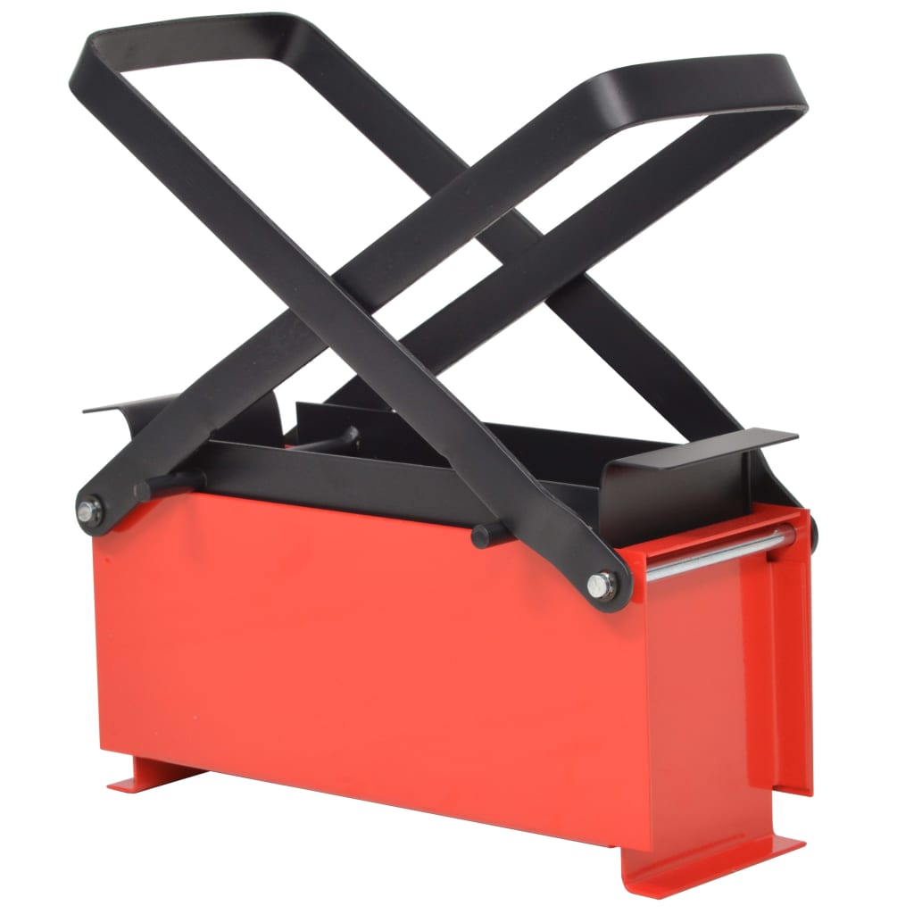 vidaXL Briquetadora de papel acero negro y rojo 34x14x14 cm