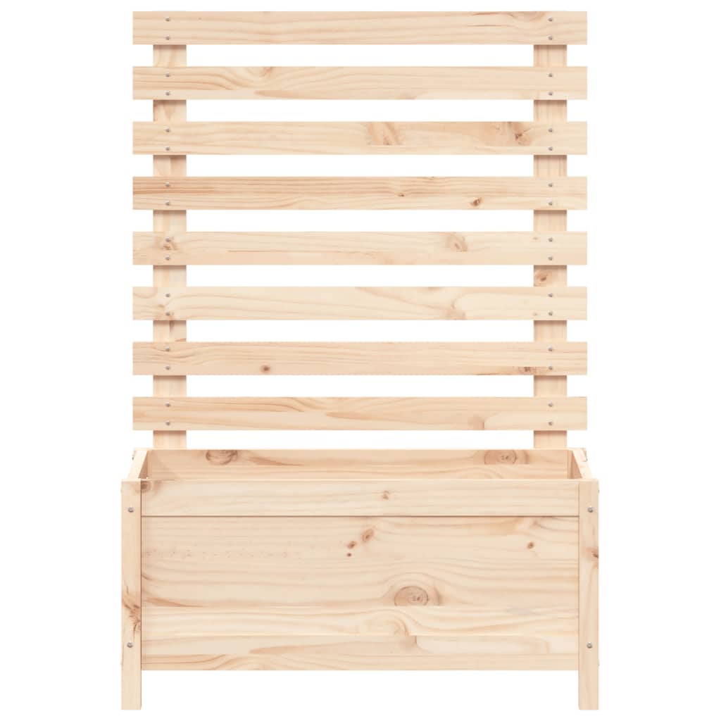 vidaXL Jardinera con estantería madera maciza pino 79x39,5x114 cm