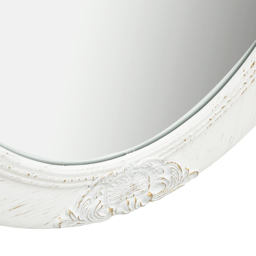 vidaXL Espejo de pared estilo barroco blanco 50x60 cm