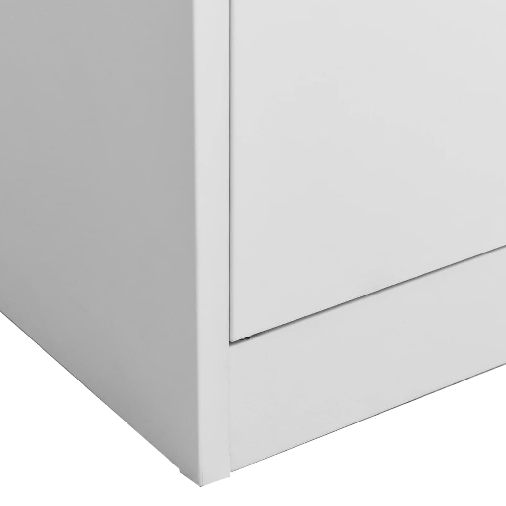 vidaXL Armario de oficina de acero gris claro 90x40x180 cm