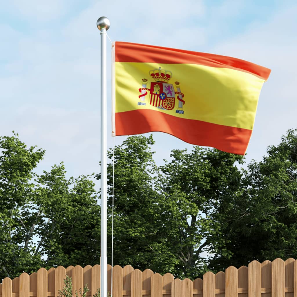 Proxoom Bordes Reforzados Doble Costura Bandera de España 150 x 90 cm Colores Vivos y Resistente UV Polyester Incluye 2 Accesorios para Montaje 