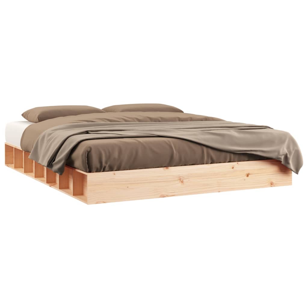 vidaXL Estructura de cama de madera maciza 200x200 cm