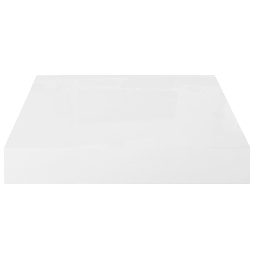 vidaXL Estante flotante de pared blanco brillante MDF 23x23,5x3,8 cm