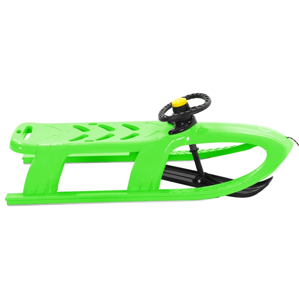 vidaXL Trineo con volante polipropileno verde102,5x40x23 cm