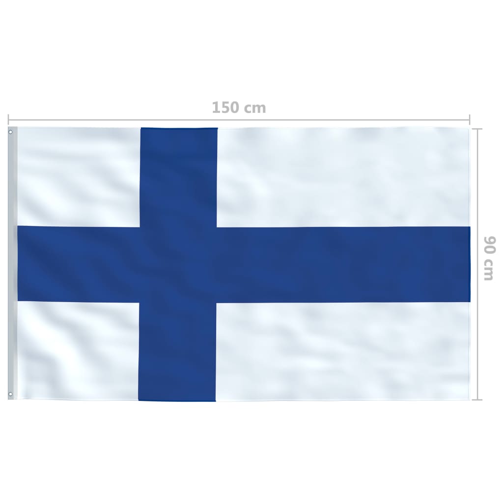 vidaXL Bandera de Finlandia y mástil de aluminio 6,2 m