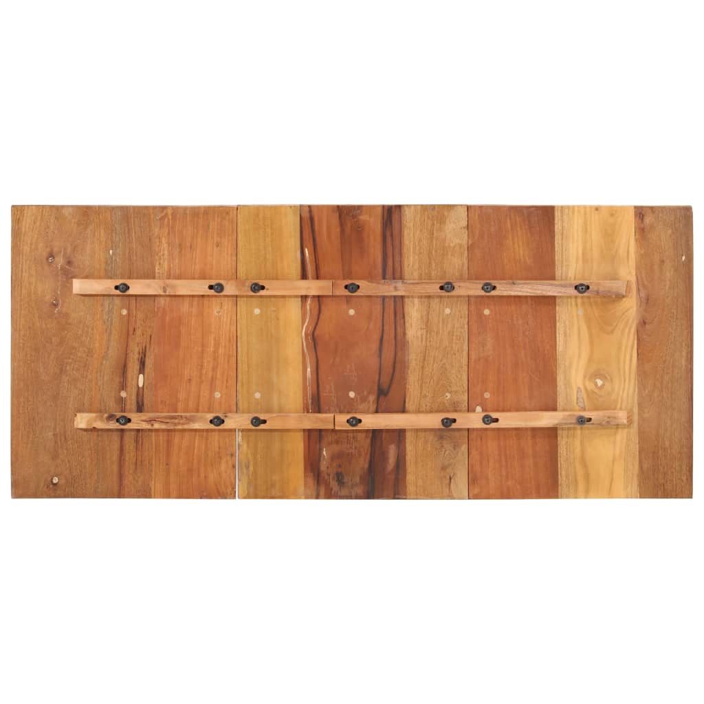 vidaXL Tablero de mesa madera maciza reciclada 140x60x(2,5-2,7) cm