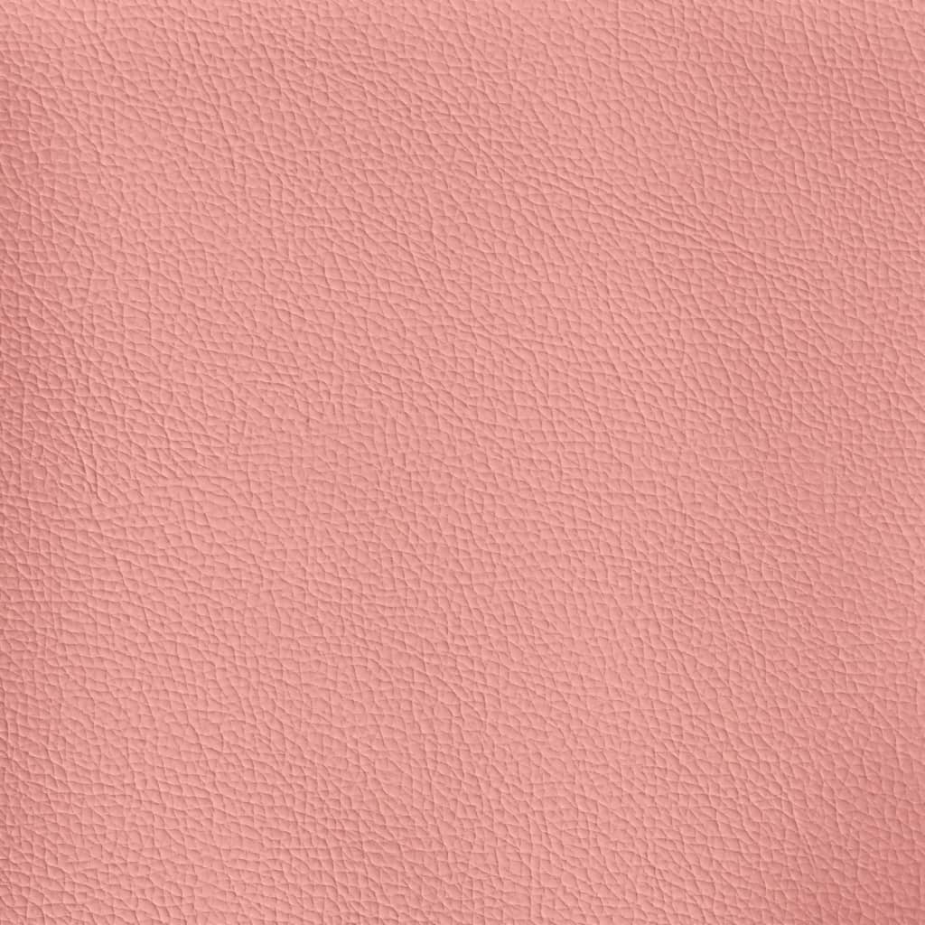 vidaXL Silla de oficina reclinable masaje cuero sintético rosa