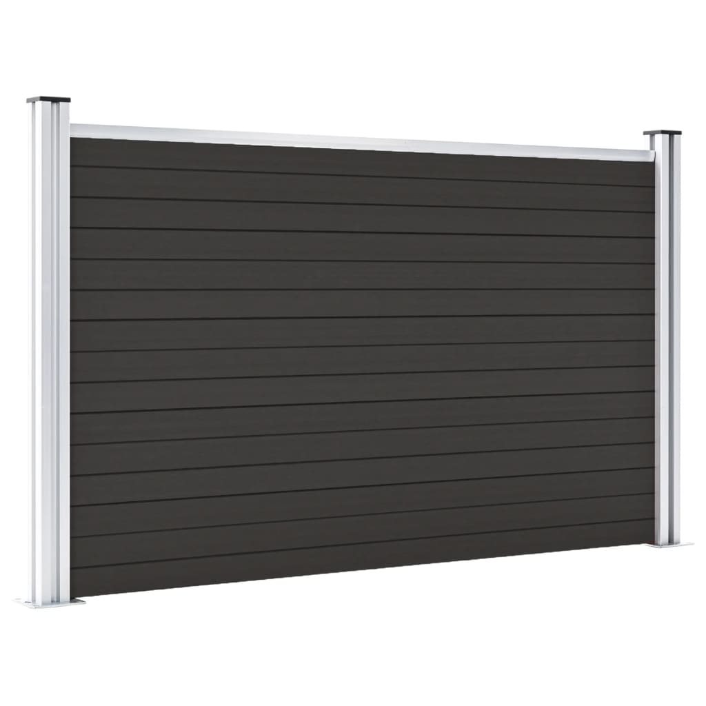 vidaXL Panel de valla WPC negro 180x105 cm