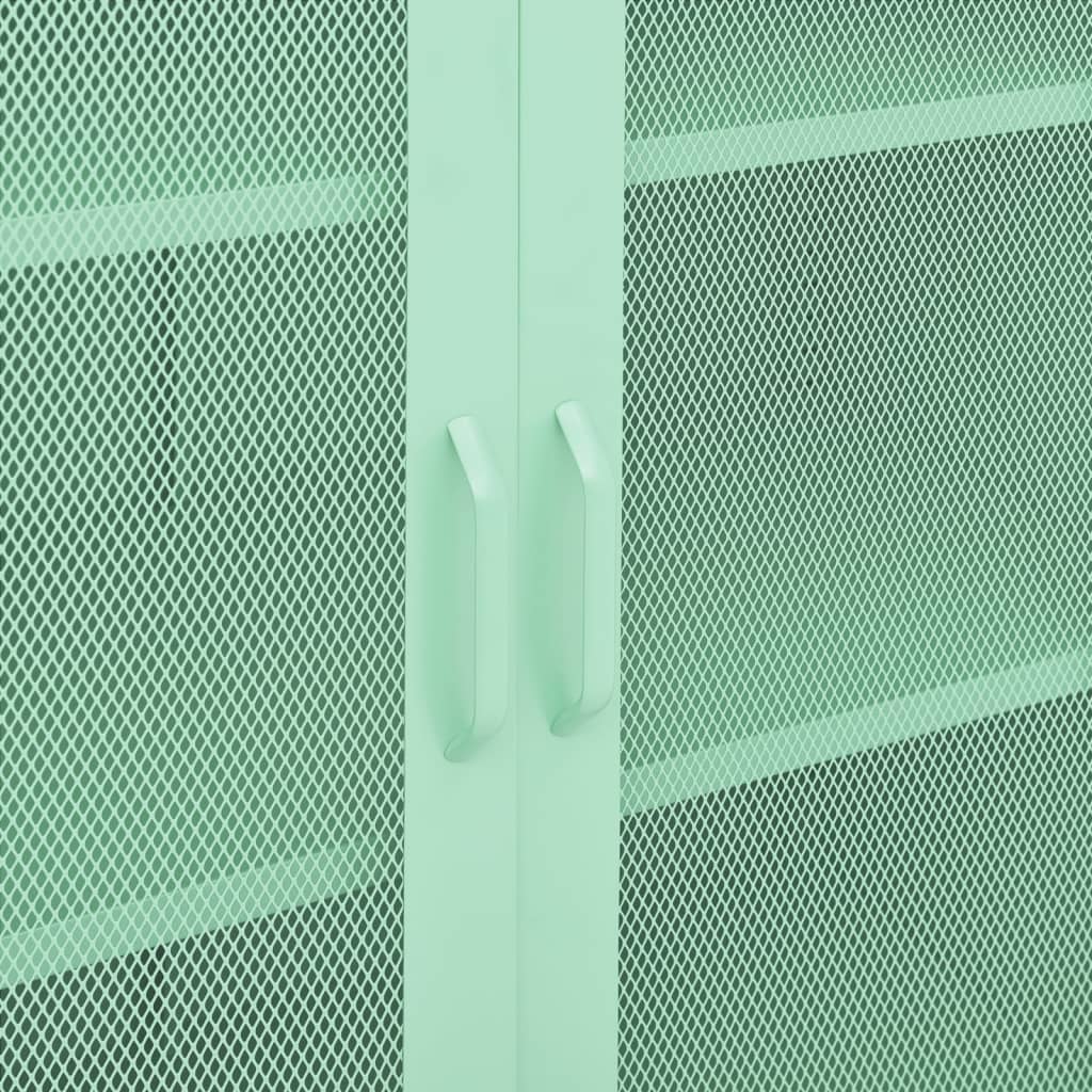 vidaXL Armario de almacenamiento acero verde mint 80x35x101,5 cm