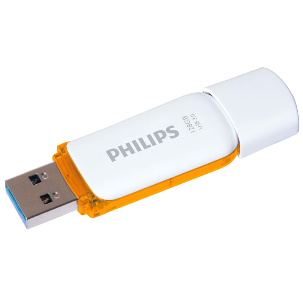 Philips Memoria USB 3.0 Snow 128 blanco y naranja | vidaXL.es