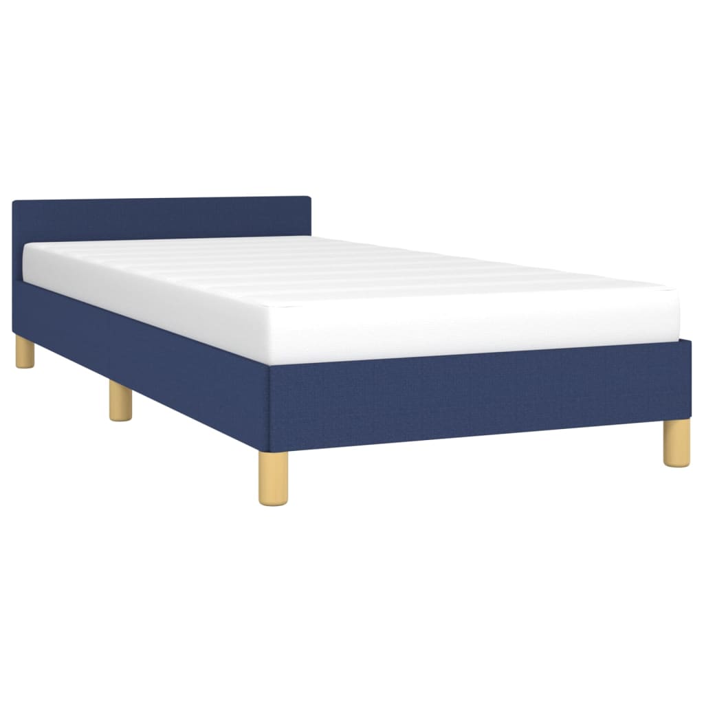 vidaXL Estructura de cama con cabecero de tela azul 100x200 cm