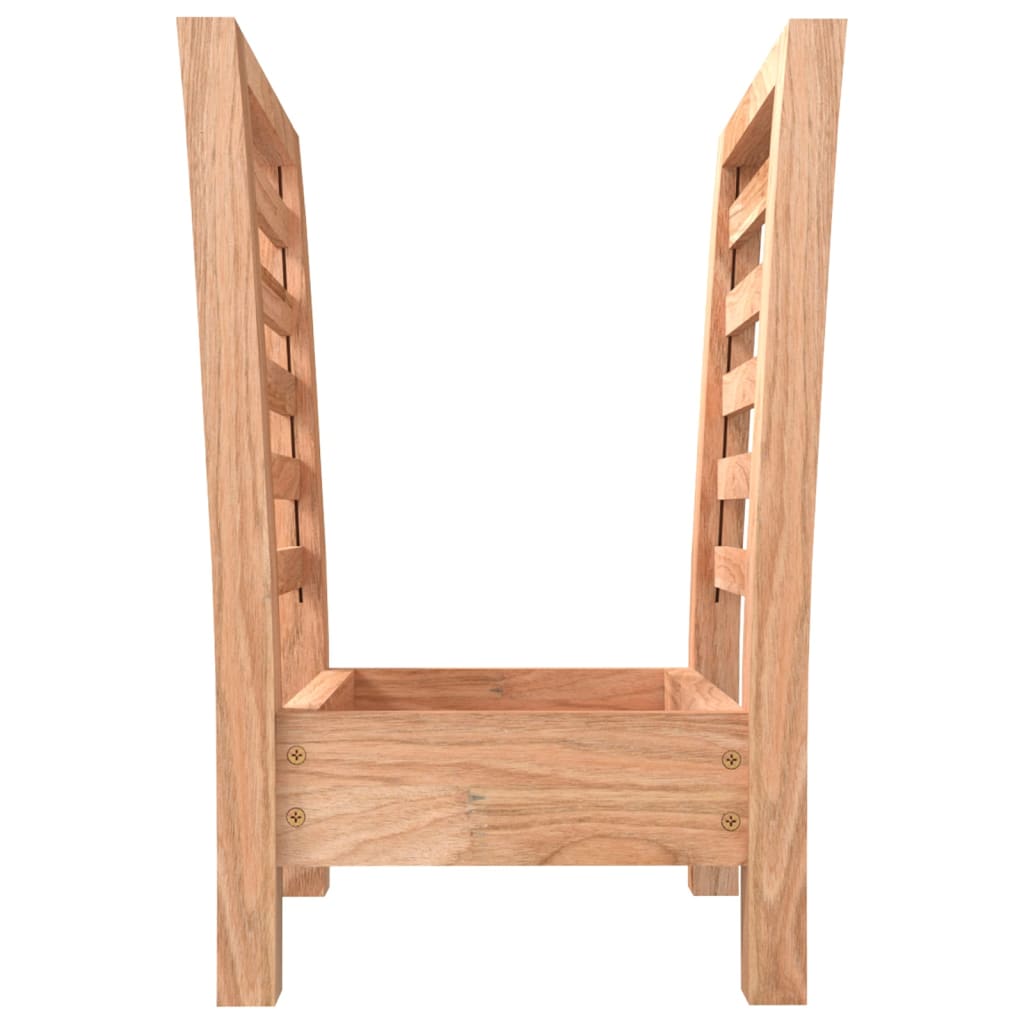 vidaXL Revistero de madera maciza nogal 40x26,5x38,5 cm