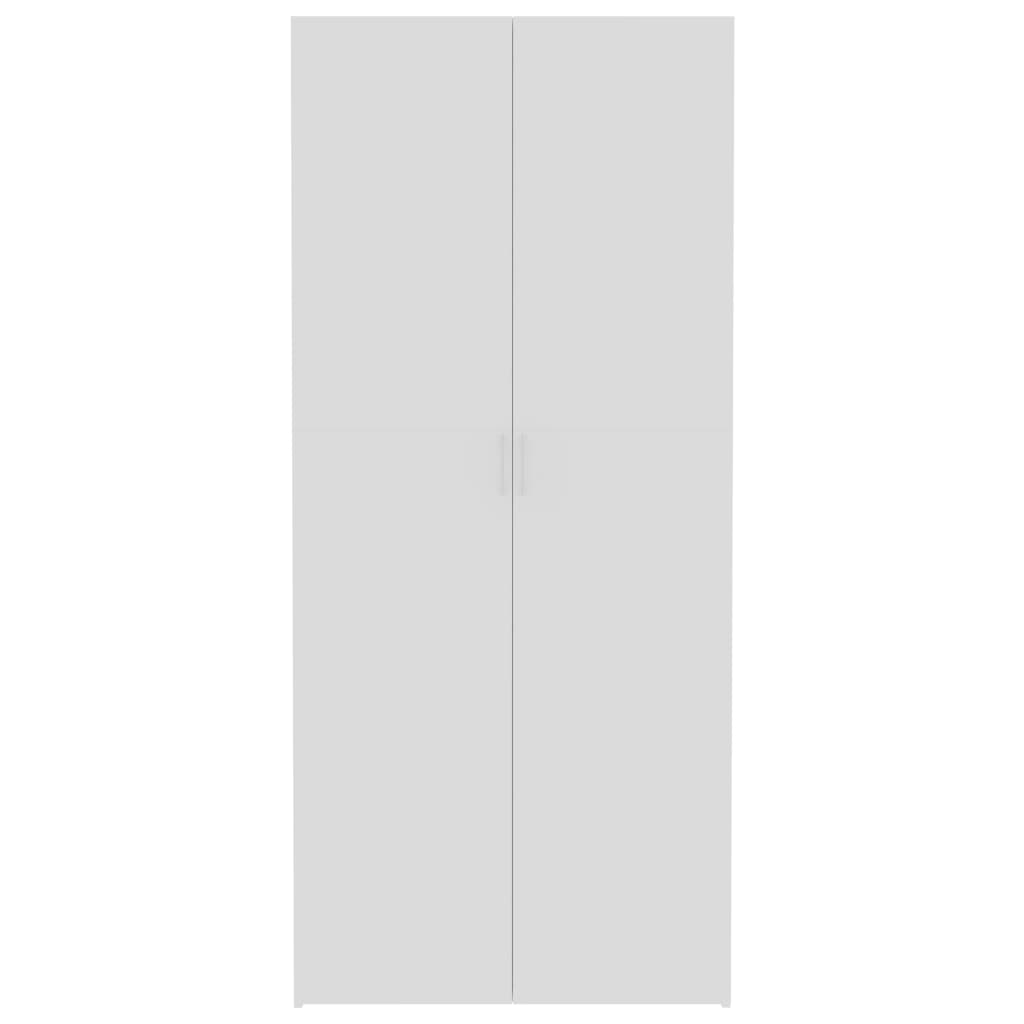 vidaXL Armario almacenaje madera ingeniería blanco/roble 80x35,5x180cm