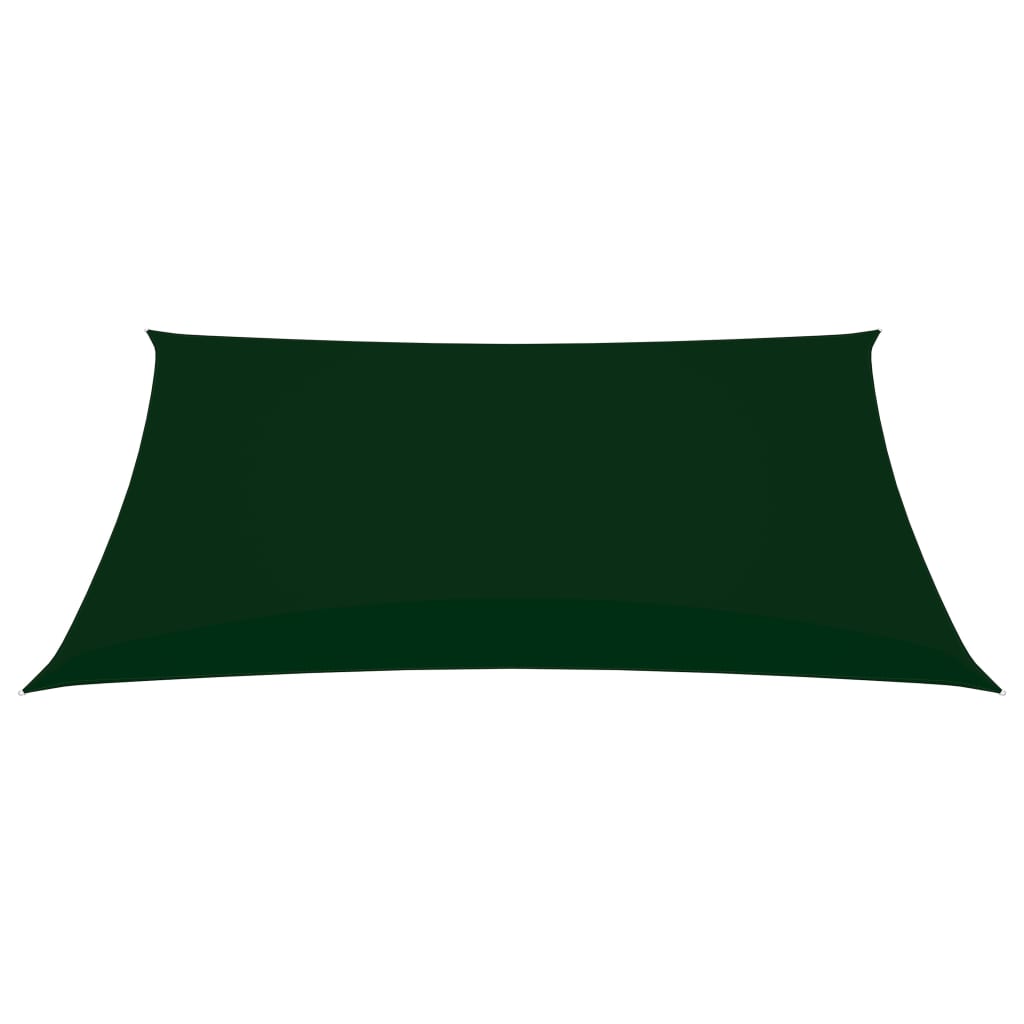 vidaXL Toldo de vela rectangular tela Oxford verde oscuro 2,5x4 m