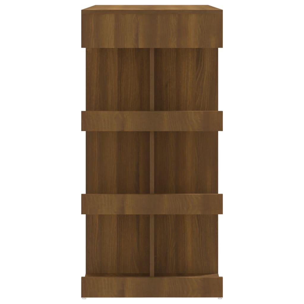 vidaXL Mesa alta con estante marrón roble 100x50x101,5 cm
