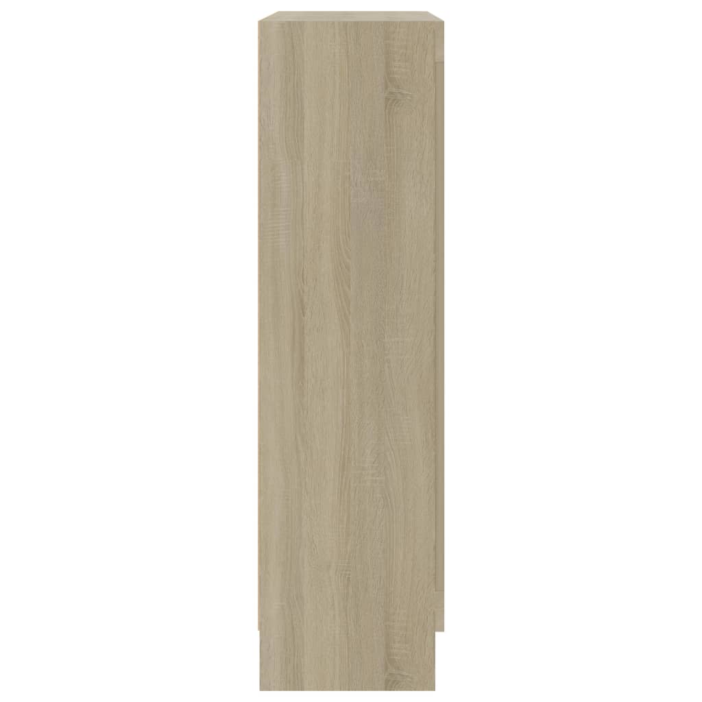 vidaXL Vitrina de madera contrachapada color roble 82,5x30,5x115 cm