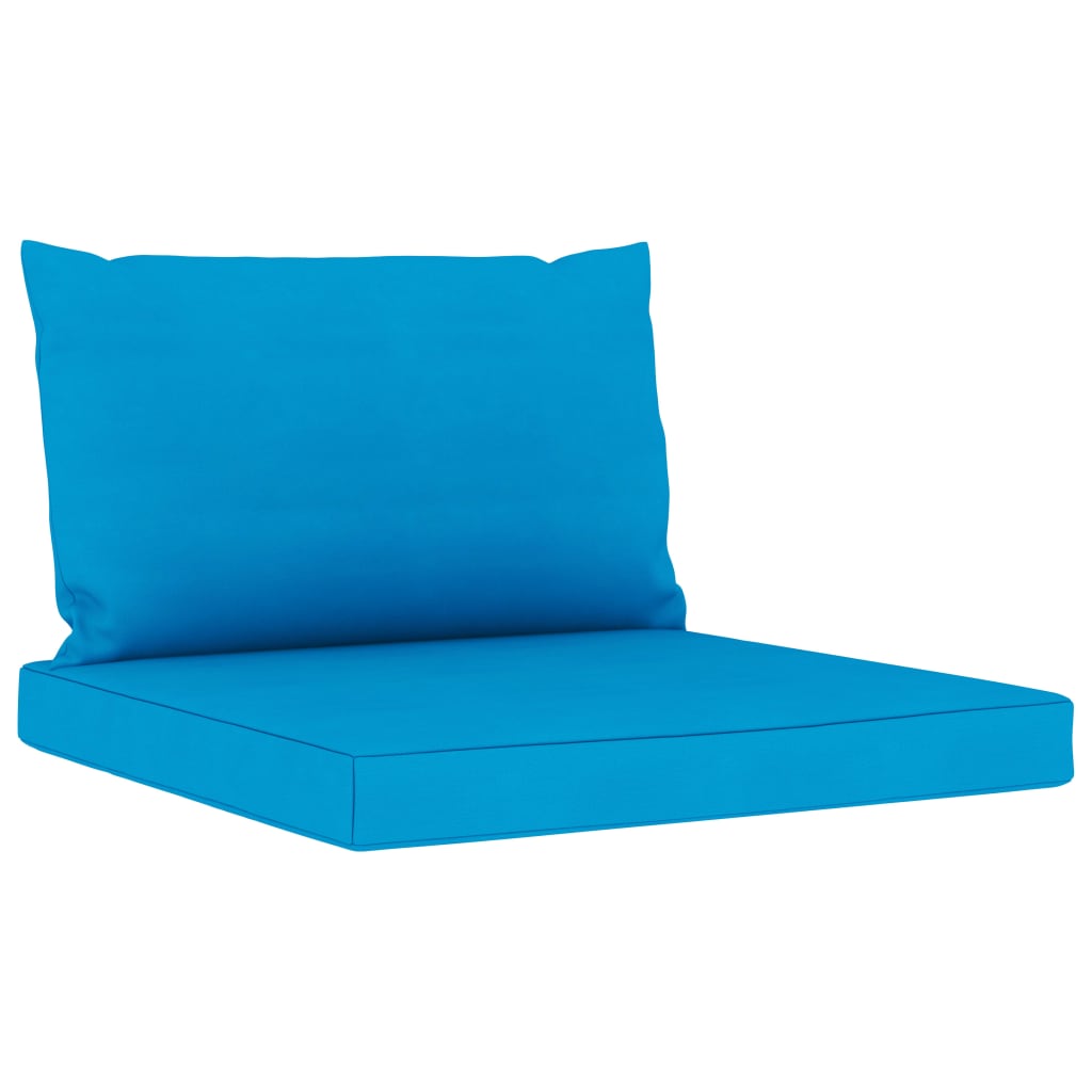 vidaXL Juego de muebles jardín de 6 piezas con cojines azul claro