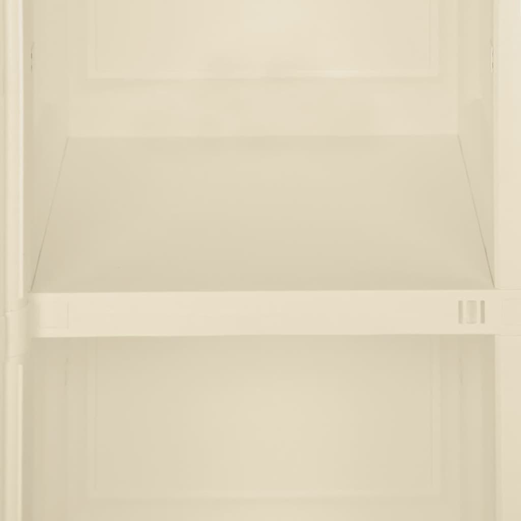 vidaXL Armario de plástico diseño madera blanco angora 40x43x85,5 cm